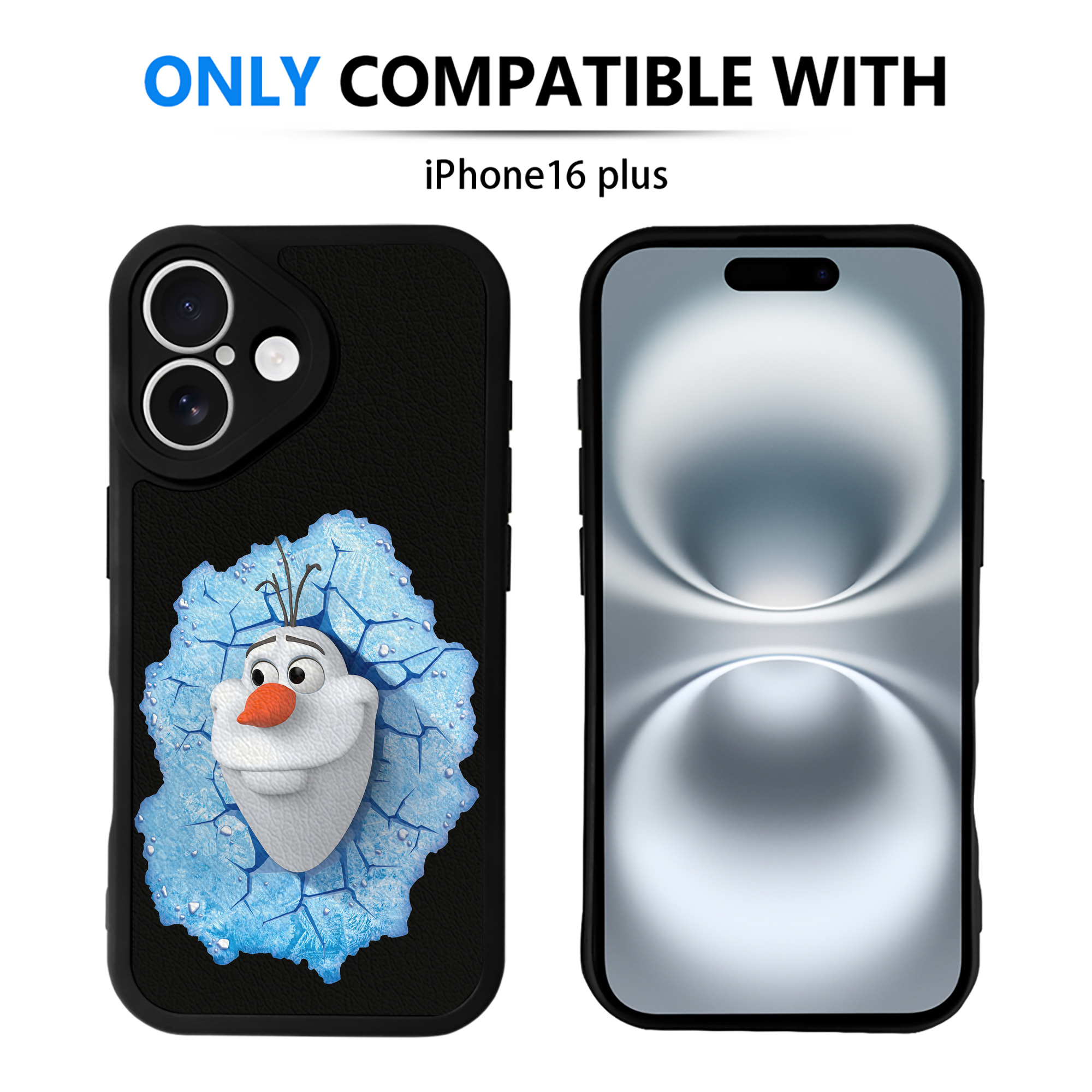 （画像用） アナと雪の女王 アンナ エルサ Frozen Anna Elsa 【iPhone 16シリーズ対応】シリコンスマホケース（レザー調） 材質：シリコン